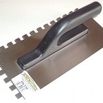 Zahnspachtel (rostfrei) - 270 x 130 mm - 10 mm Zahnung